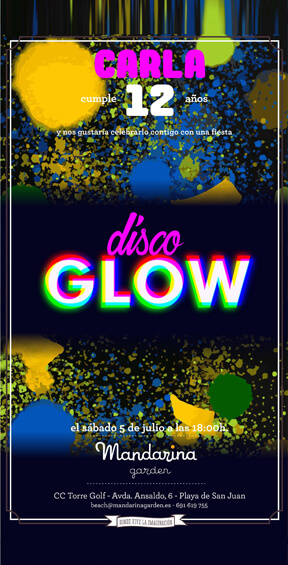 Cumplea&ntilde;os Mandarina Glow Party