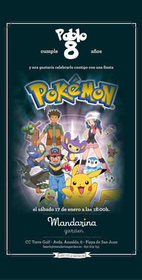 Cumplea&ntilde;os Mandarina Pokemon