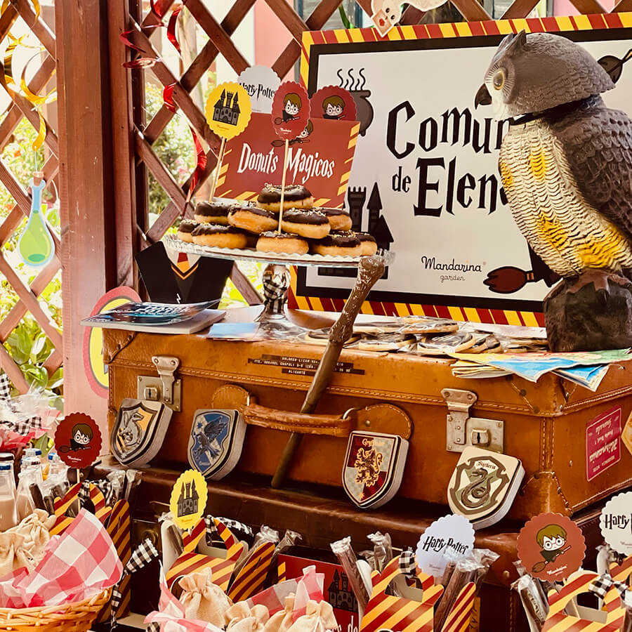 Mesa dulce para comuni&oacute;n tematizada de Harry Potter