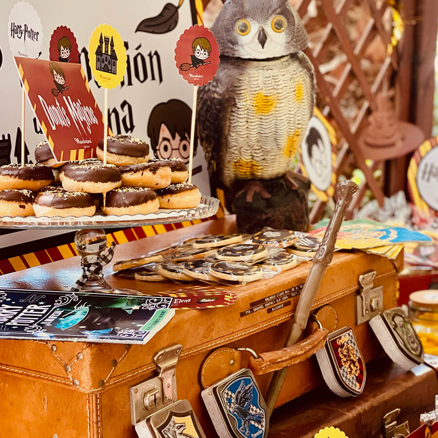 Mesa dulce para comuni&oacute;n tematizada de Harry Potter